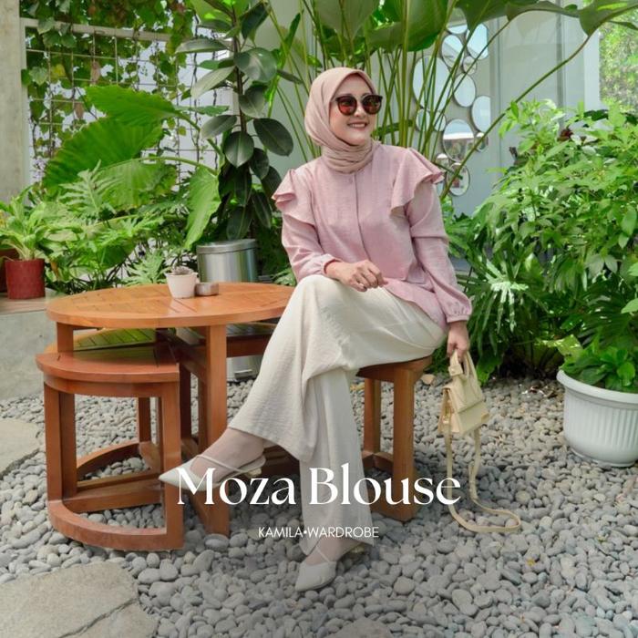 Kamila - Moza Blouse Ruffle Linen