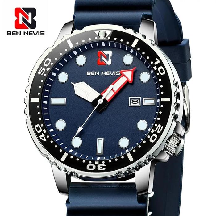 Ben Nevis jam tangan kuarsa Analog pria, jam tangan militer mewah