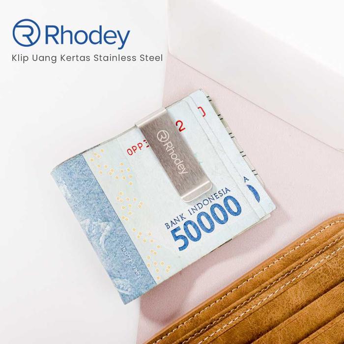 Klip Uang Kertas Rhodey Dompet Klip Uang Kertas Stainless Steel