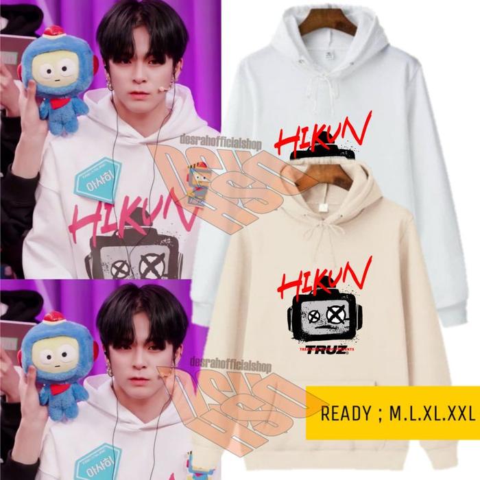 HOODIE KPop treasure truz COLLECTION HIKUN versi sablon hitam