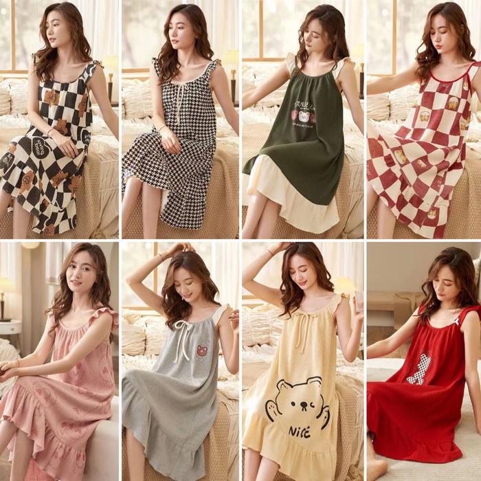 Daster Dress Kenzie Seksi Tali Satu Premium|Daster Import Wanita Baju