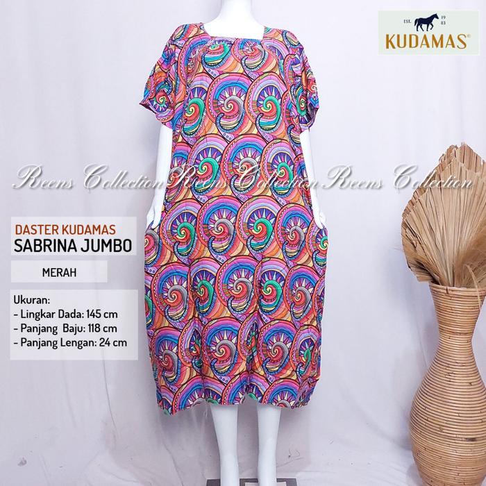 Daster SABRINA JUMBO LD 150cm Batik Kuda Mas | Daster Wanita Super