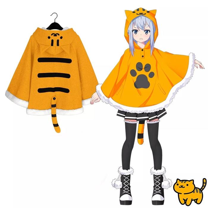 HOODIE KUCING OYEN NEKO ATSUME YELLOW HOODIE KAWAII BULU