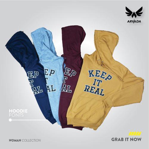 Arvada Woman Sweater Hoodie Keep It Real | Hoodie Jaket Wanita Basic