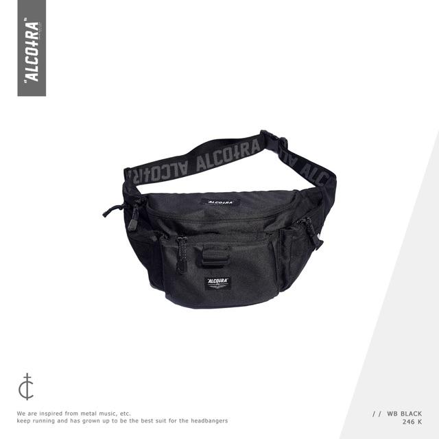 WB BLACK // WAISTBAG ALCOTRA // TAS PINGGANG ALCOTRA