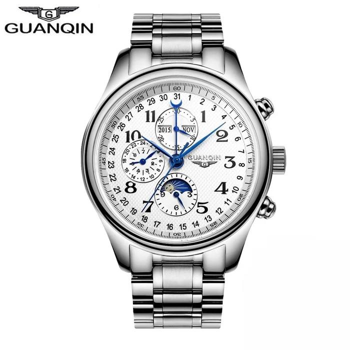 Jam Tangan Safir Mekanis Pria GUANQIN GQ20022 Jam Tangan Otomatis