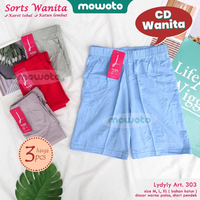 [ 3pc ] Celana Short Lydyly 303 / Lydyly LD 303 Celana Pendek Wanita