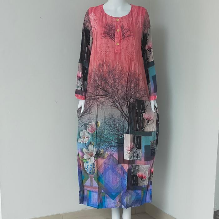 JESS || DASTER LONGDRESS KUDA MAS LENGAN PANJANG LD 110CM