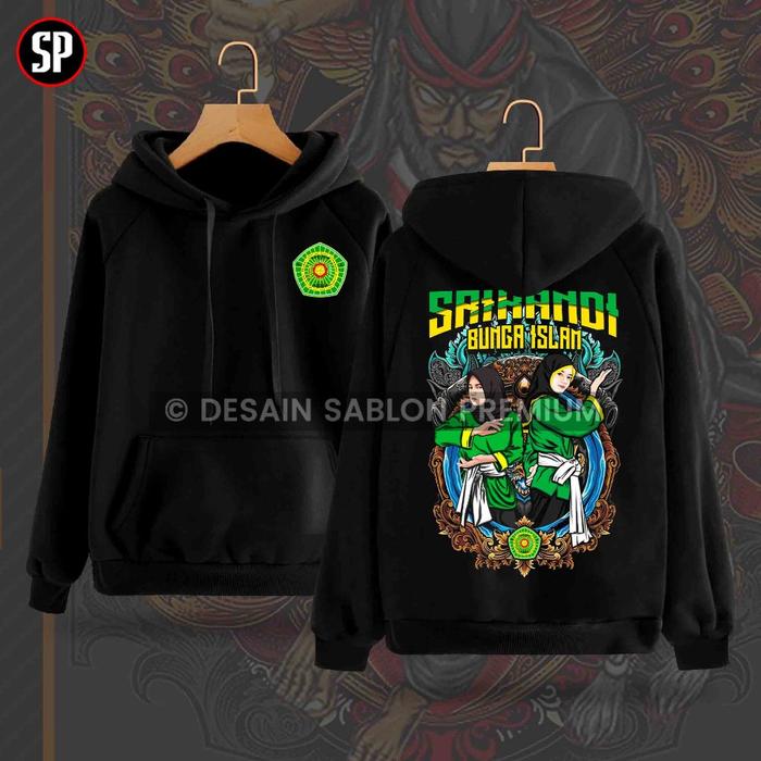Jaket Hoodie SRIKANDI BUNGA ISLAM Terlaris | Kaos Bunga Islam BI 131