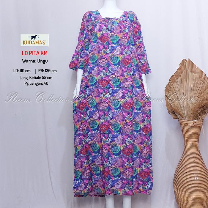 Longdress PITA Batik Kuda Mas | Daster Panjang Lengan 3/4 Non Busui