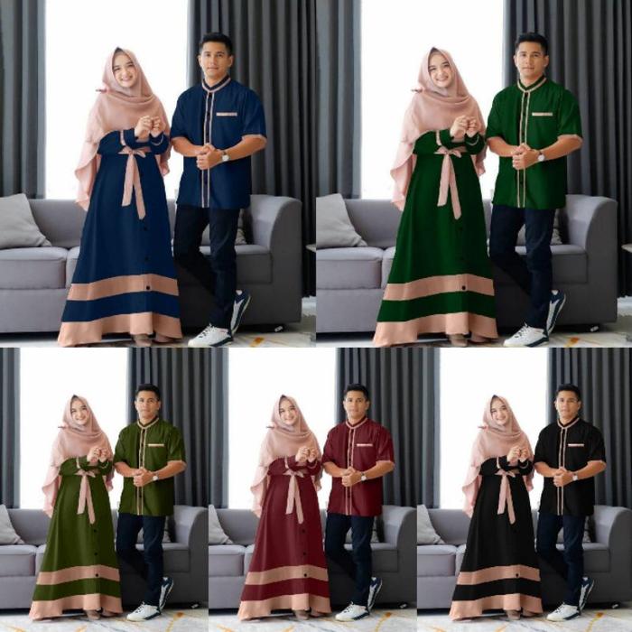 AMEENA COUPLE GAMIS SYARI AMEENA MUSLIM MURAH COUPLE LEBARAN GAMIS