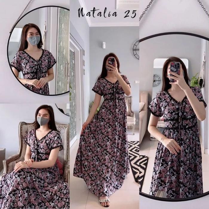 Daster arab FAIRUZ NATALIA Long Dress Cantik Rayon Premium Top Best