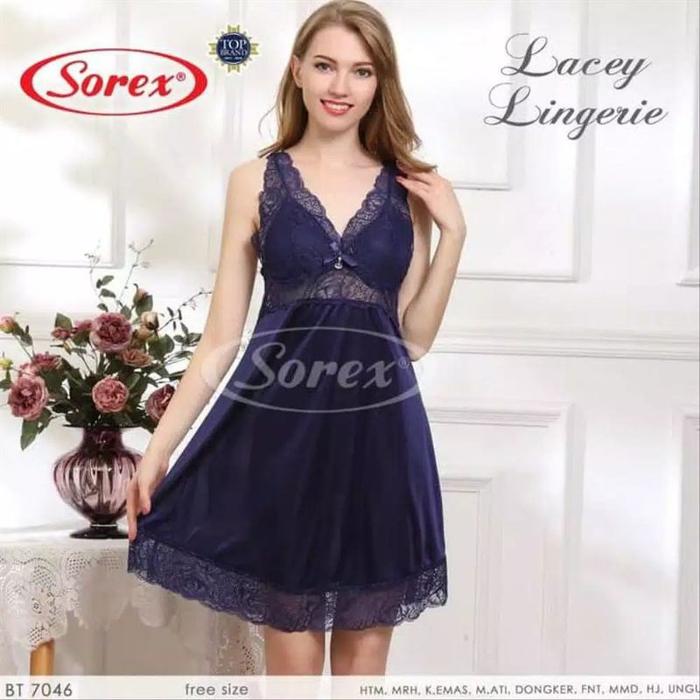 BAJU TIDUR WANITA LINGERIE SOREX EXCLUSIVE SRX 7046 | SATIN HALUS