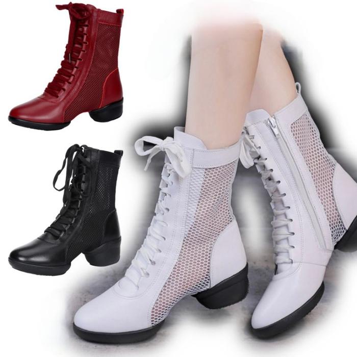 sepatu boots line dance senam dansa women boots shoes latin dance mesh