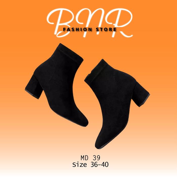 Sepatu Boots Wanita Hak Tebal Sepatu Boots Kerja Wanita Hak Tinggi