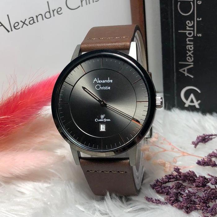 Jam Tangan Pria Alexandre Christie Ac 8639 / Ac8639 Leather Original