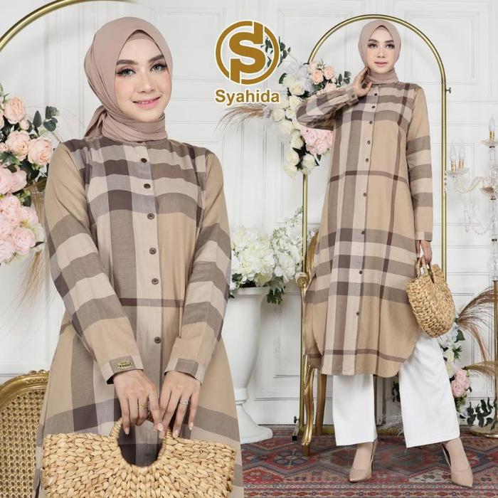 TF302 ( Syahida Original By Kacimosh ) Tunik Terbaru/Tunik kotak