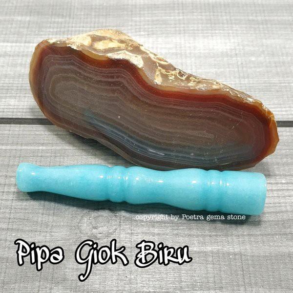 PIPA BATU GIOK BIRU ASLI NATURAL BATU