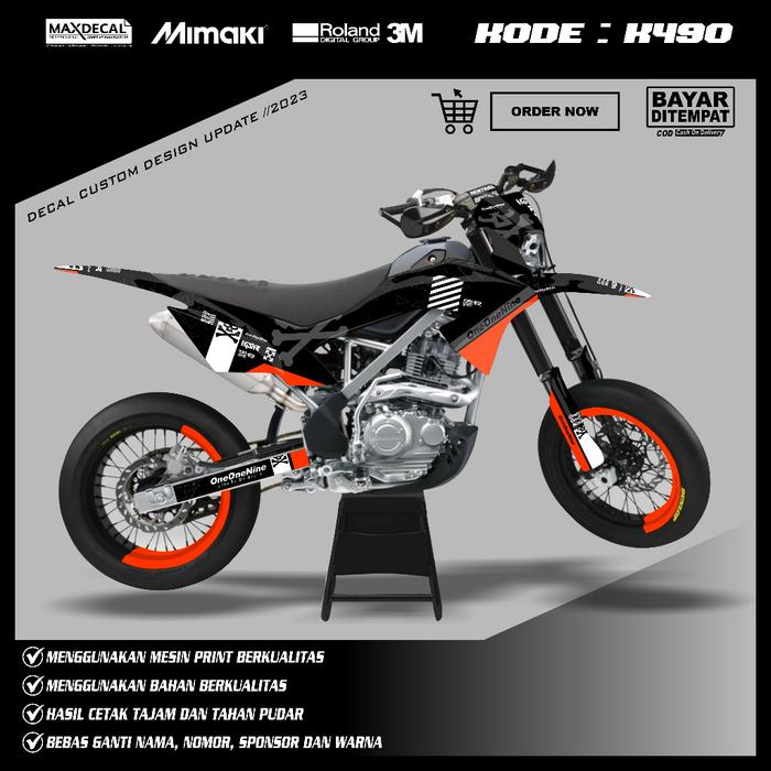 Decal Custom Desain Klx 150L Varian Full Body Dan Velg K490