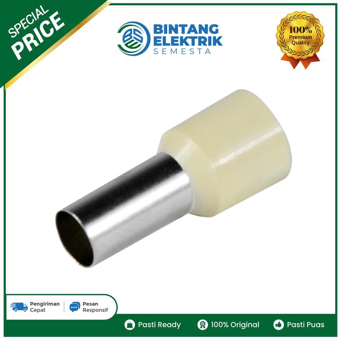 Ferrules 16 mm Isolasi E1612 Skun Kabel ORI - Gading