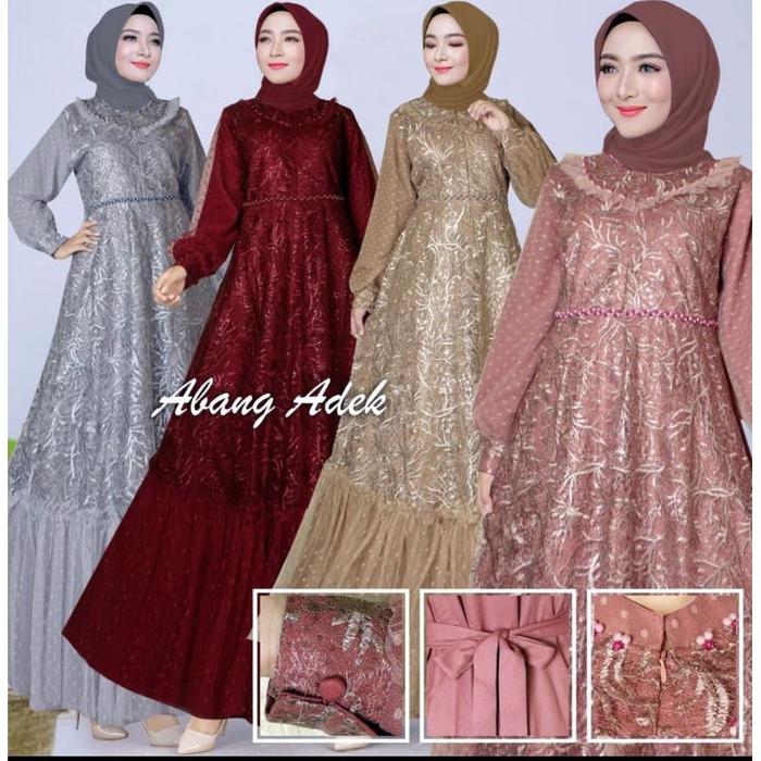Gamis Modern Wanita Rempel Pita Dada Terbaru Abang Adek Gamis Dewasa