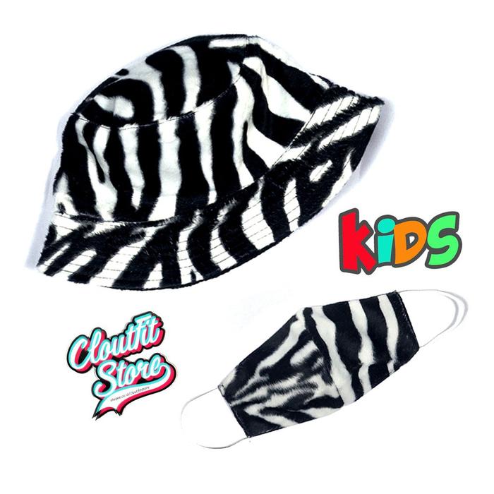Ready Topi Et Hat Anak X Er Zebra Hitam Putih Emoji Bludru Non Medis