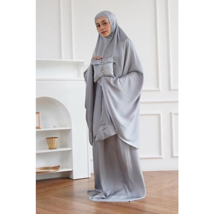 Ready Aleza Mukena Dewasa Silk Savira Prayer Set Premium
