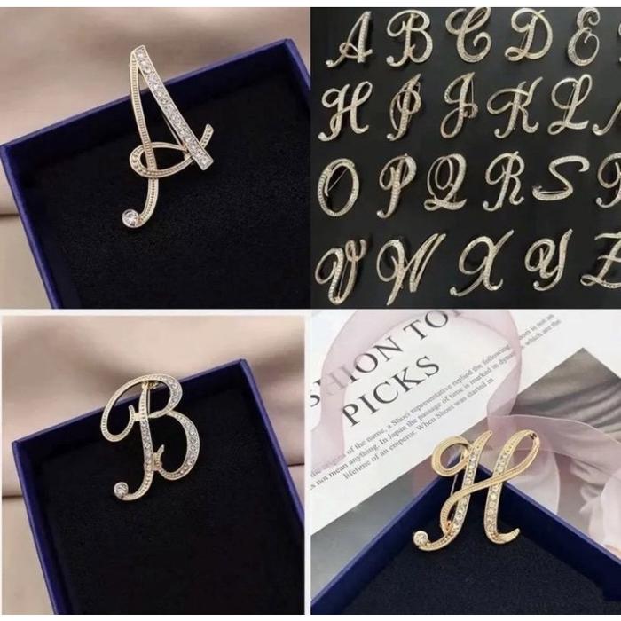 DISKON Kts-bros Huruf Silver Dan Gold/ Bros Jilbab / Gamis / Kebaya /b
