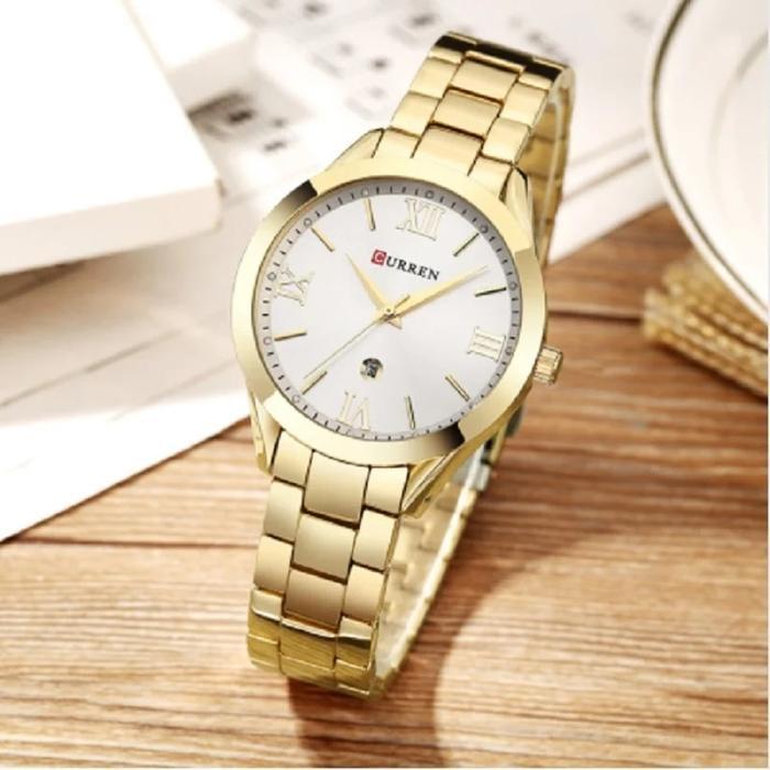Jam Tangan Emas Jam Tangan Wanita Jam Tangan Gelang Wanita Baja 9007