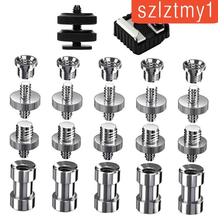 Paling Laris!! 22pcs Sekrup Mount Kamera 1  4 Inci Dan 3  8 Inci