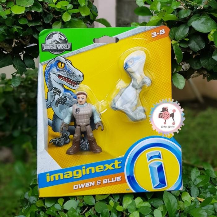 Imaginext Jurassic World Owen and Blue Figure 2pk