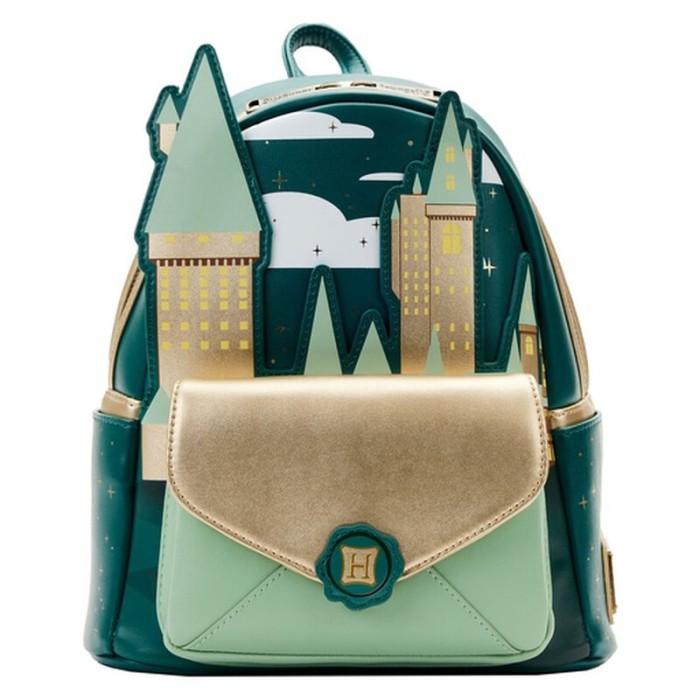 Loung3fly HP Golden Hogwarts Castle Backpack