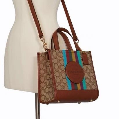 TAS HANDBAG WANITA COACH DEMPSEY CHAMBRAY HORIZONTAL [100% ORIGINAL]