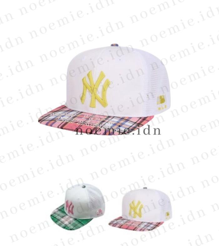 MLB kids checked baseball cap