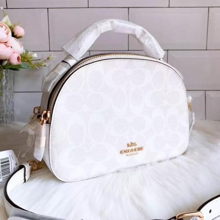 TAS COACH SIGNATURE WHITE SERENA SATCHEL ORIGINAL 100% AUTHENTIC