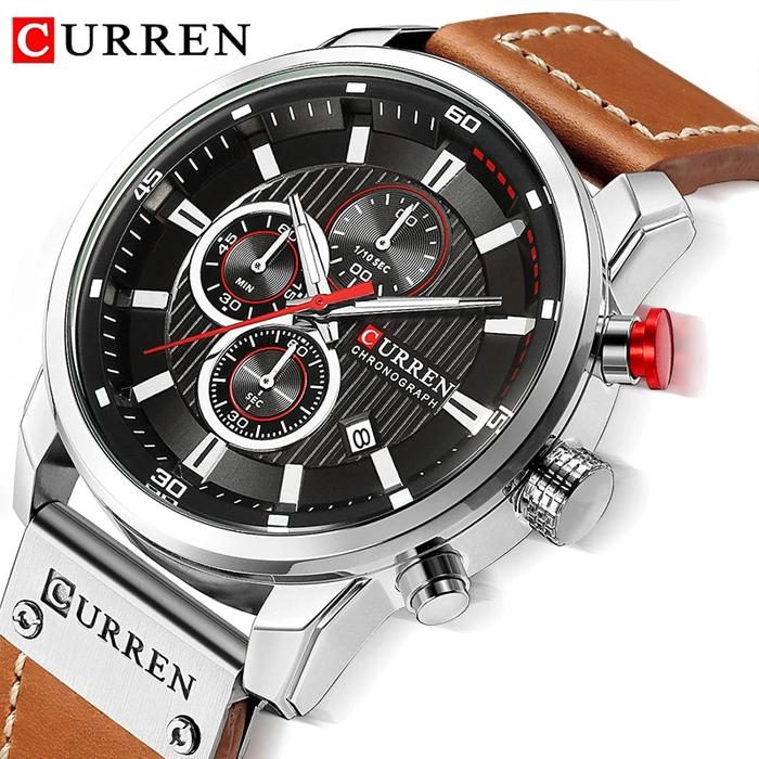 Reloj CURREN 8291 Jam Tangan Pria Chronograph Jam Tangan Olahraga