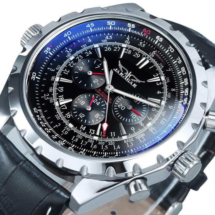 Jaragar Jam Tangan Pria Otomatis Mekanis Jam Tangan Pilot Militer Jam