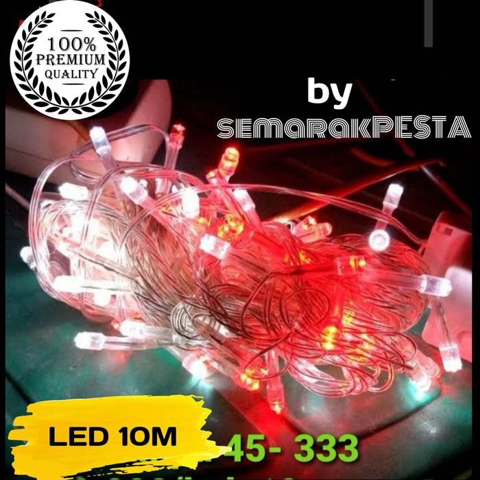 0(10Meter) Lampu Led Merah Putih, Lampu Led Murah, Lampu Led