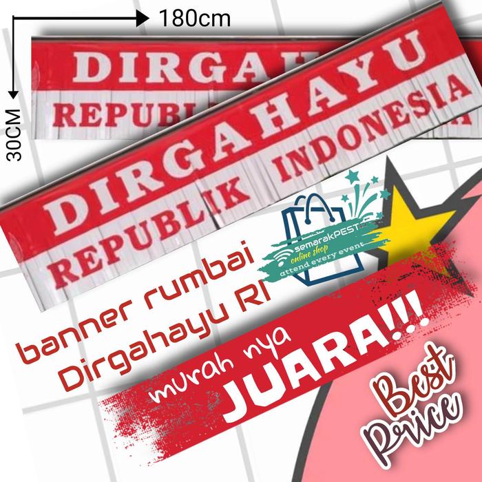 Banner Rumbai Dirgahayu Ri, Banner Agustusan, Banner 17 An,Spanduk