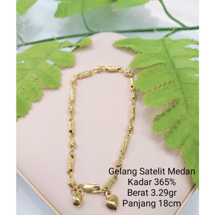 Gelang ubs emas asli satelit medan kadar 8karat/375%