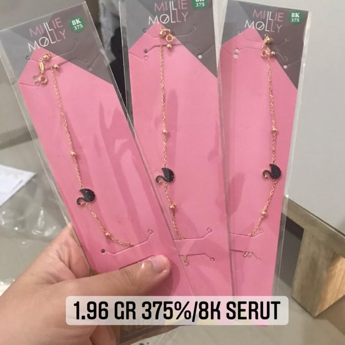 Gelang UBS angsa emas asli mata hitam kadar 375
