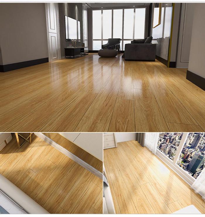 [ 10 Pcs ] Vinyl Lantai Kayu Tebal Premium Floor Wallpaper Sticker