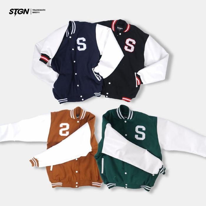 Jacket Varsity Steigen / Jaket Unisex Pria Wanita Terlaris Kekinian