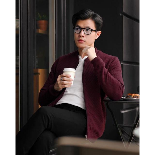 Jaket Pria Male ID Comfy Navy Maroon Light Brown Black White Choco