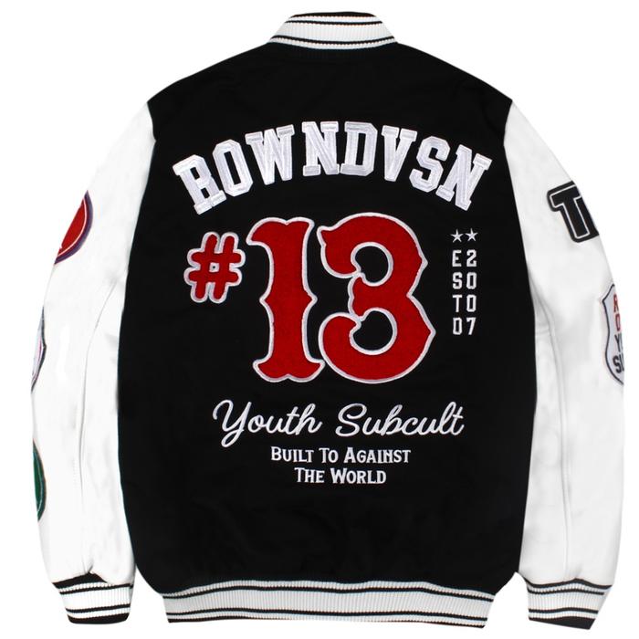Rown Division Stockroom Jacket Varsity - Jaket Varsity Wolfgang Black