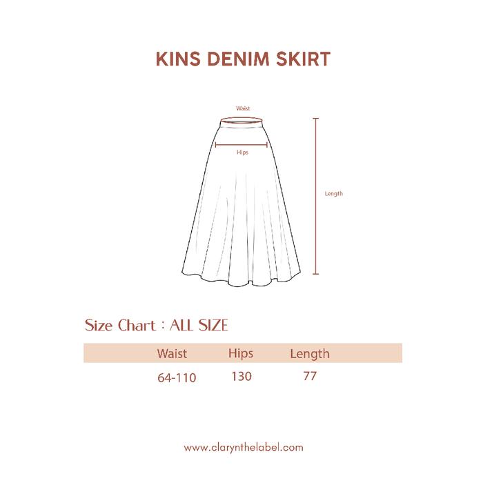 [STOCK READY]TERBARU CLARYN - KINS DENIM SKIRT