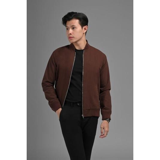 Jacket Baby Canvas Bomber MALE ID Black Brown Khaki Pria Wanita