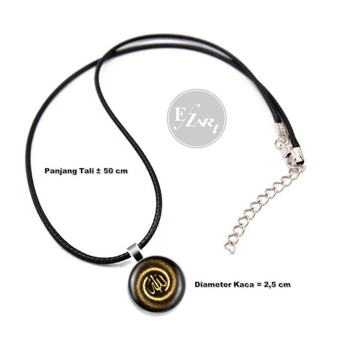 [EZ Art] KALUNG ISLAM LIONTIN LAFADZ ALLAH MUHAMMAD TAUHID KACA BULAT