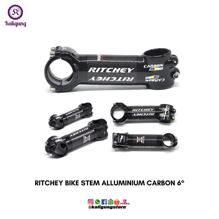 Ready Stock Ritchey Stem Sepeda Alluminium Carbon 6 Derajat Xc Mtb