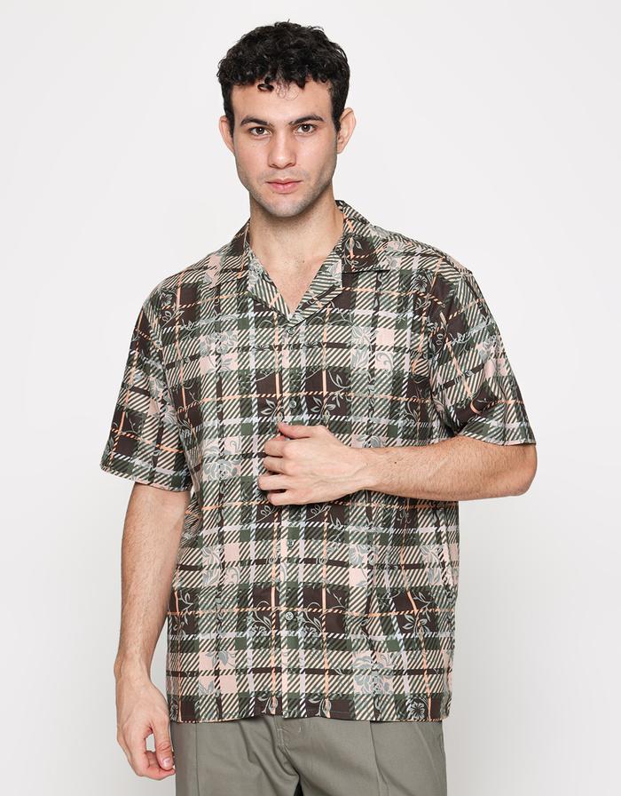 Walrus Kemeja Studio Plaid Print Motif Pria 119707382